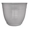 Grey Ribbed Planter, 12.5" -Patio Furniture Sales Store grey ribbed planter 12.5