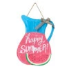 Happy Summer Watermelon Pitcher Outdoor Wall Sign, 12x16
