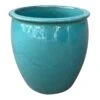 Havana Green Ceramic Planter, 13.4" -Patio Furniture Sales Store havana green ceramic planter 13.4
