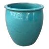Havana Green Ceramic Planter, 9.4" -Patio Furniture Sales Store havana green ceramic planter 9.4