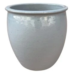 Havana Grey Ceramic Planter, 9.4"