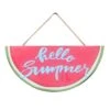 Hello Summer Watermelon Outdoor Wall Sign, 16x8