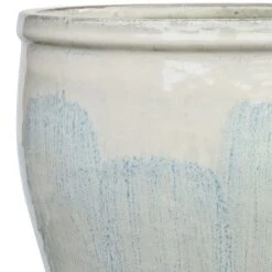 Honeybloom Berlin Blue Ceramic Planter, 14" -Patio Furniture Sales Store honeybloom berlin blue ceramic planter 14 1