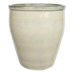 Honeybloom Berlin White Ceramic Planter, 13"
