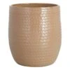 Honeybloom Honeycomb Tall Caramel Planter, 15.4"