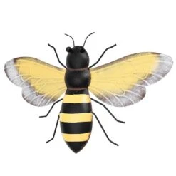 Honeybloom Metal Bumblebee Outdoor Wall Decor, 18" -Patio Furniture Sales Store honeybloom metal bumblebee outdoor wall decor 18 1