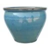 Honeybloom Mews Blue Ceramic Planter, Extra Large -Patio Furniture Sales Store honeybloom mews blue ceramic planter extra large