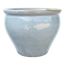 Honeybloom Mews Grey Ceramic Planter, 11.8"