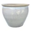 Honeybloom Mews White Ceramic Planter, Medium -Patio Furniture Sales Store honeybloom mews white ceramic planter medium