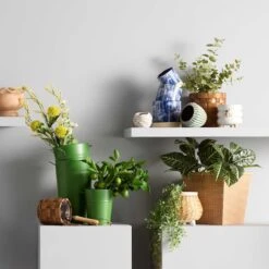 Honeybloom Terracotta Woven Square Planter, 12" -Patio Furniture Sales Store honeybloom terracotta woven square planter 12 1