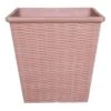 Honeybloom Terracotta Woven Square Planter, 12"