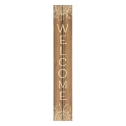 Honeybloom Welcome Sunflower Outdoor Wall Sign, 6x36