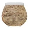 Honeybloom Woven White Ceramic Pot, 12" -Patio Furniture Sales Store honeybloom woven white ceramic pot 12