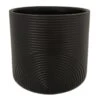 Indoor Black Modern Lines Ceramic Pot, 5" -Patio Furniture Sales Store indoor black modern lines ceramic pot 5