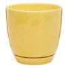 Indoor Elsie Yellow Stoneware Ceramic Pot, 6" -Patio Furniture Sales Store indoor elsie yellow stoneware ceramic pot 6