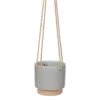 Indoor Hanging Grey Stoneware Pot, 5.5" -Patio Furniture Sales Store indoor hanging grey stoneware pot 5.5