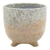 Indoor Ivory Footed Ceramic Pot, 7" -Patio Furniture Sales Store indoor ivory footed ceramic pot 7