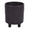 Indoor Mod Black Footed Ceramic Pot, 8" -Patio Furniture Sales Store indoor mod black footed ceramic pot 8