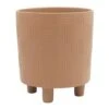 Indoor Mod Terra Ceramic Footed Pot, 8" -Patio Furniture Sales Store indoor mod terra ceramic footed pot 8