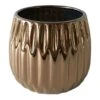 Indoor Modern Copper Ceramic Pot, 6" -Patio Furniture Sales Store indoor modern copper ceramic pot 6
