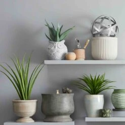 Indoor Owl Shaped Concrete Planter, 11" -Patio Furniture Sales Store indoor owl shaped concrete planter 11 1