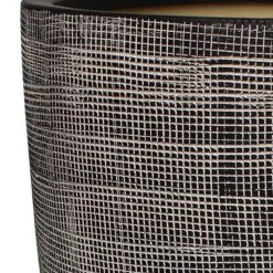 Indoor Tall Grid Ceramic Planter 11.4" -Patio Furniture Sales Store indoor tall grid ceramic planter 11.4 1