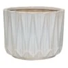Indoor White Angles Ceramic Pot, Large -Patio Furniture Sales Store indoor white angles ceramic pot large