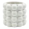 Indoor White Bubble Ceramic Pot, 6.7" -Patio Furniture Sales Store indoor white bubble ceramic pot 6.7