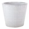 Indoor White Checked Ceramic Pot, Small -Patio Furniture Sales Store indoor white checked ceramic pot small