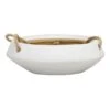 Indoor White Glazed Hanging Ceramic Bowl Planter, Medium -Patio Furniture Sales Store indoor white glazed hanging ceramic bowl planter medium