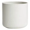 Indoor White Modern Lines Ceramic Pot, 5" -Patio Furniture Sales Store indoor white modern lines ceramic pot 5