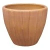 Indoor Wood-Look Clay Pot, Large -Patio Furniture Sales Store indoor wood look clay pot large