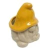 Indoor Yellow Ceramic Gnome Planter, 6" -Patio Furniture Sales Store indoor yellow ceramic gnome planter 6