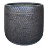 Isis Mist Black Ceramic Planter, Small -Patio Furniture Sales Store isis mist black ceramic planter small