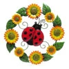 Ladybug & Sunflower Metal Outdoor Wall Decor, 20" -Patio Furniture Sales Store ladybug sunflower metal outdoor wall decor 20