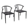 Laila Ali 2-Piece Sydney Outdoor Bistro Chairs, Black -Patio Furniture Sales Store laila ali 2 piece sydney outdoor bistro chairs black