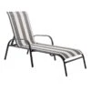 Laila Ali Stackable Black & White Striped Sling Outdoor Chaise Lounge Chair -Patio Furniture Sales Store laila ali stackable black white striped sling outdoor chaise lounge chair
