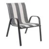 Laila Ali Stackable Black & White Striped Sling Patio Chair -Patio Furniture Sales Store laila ali stackable black white striped sling patio chair