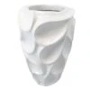 Laila Ali Tall Swirled White Pot, 11"