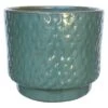 Lake Blue Dimpled Ceramic Planter, 11" 1 Lake Blue Dimpled Ceramic Planter, 11" -Patio Furniture Sales Store lake blue dimpled ceramic planter 11
