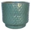 Lake Blue Dimpled Ceramic Planter, 16.5" -Patio Furniture Sales Store lake blue dimpled ceramic planter 16.5