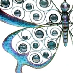 Metal Beaded Butterfly Outdoor Wall Decor, 27" -Patio Furniture Sales Store metal beaded butterfly outdoor wall decor 27 1