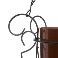 Metal Hanging Planter, Medium -Patio Furniture Sales Store metal hanging planter medium 1