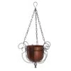Metal Hanging Planter, Medium -Patio Furniture Sales Store metal hanging planter medium