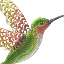 Metal Hummingbird Outdoor Wall Decor, 15" -Patio Furniture Sales Store metal hummingbird outdoor wall decor 15 1