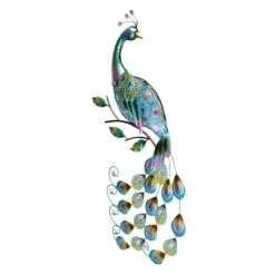 Metal Peacock Outdoor Wall Decor, 31" -Patio Furniture Sales Store metal peacock outdoor wall decor 31 1