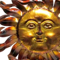 Metal Sun Face Outdoor Wall Decor, 23" -Patio Furniture Sales Store metal sun face outdoor wall decor 23 1