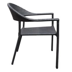 Mid-Century Brown Outdoor Wicker Chair -Patio Furniture Sales Store mid century brown outdoor wicker chair 3