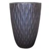 Mist Black Quilted-Look Ceramic Planter, 19.3" -Patio Furniture Sales Store mist black quilted look ceramic planter 19.3