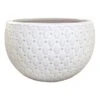 Moonlight Low White Ceramic Planter, Medium